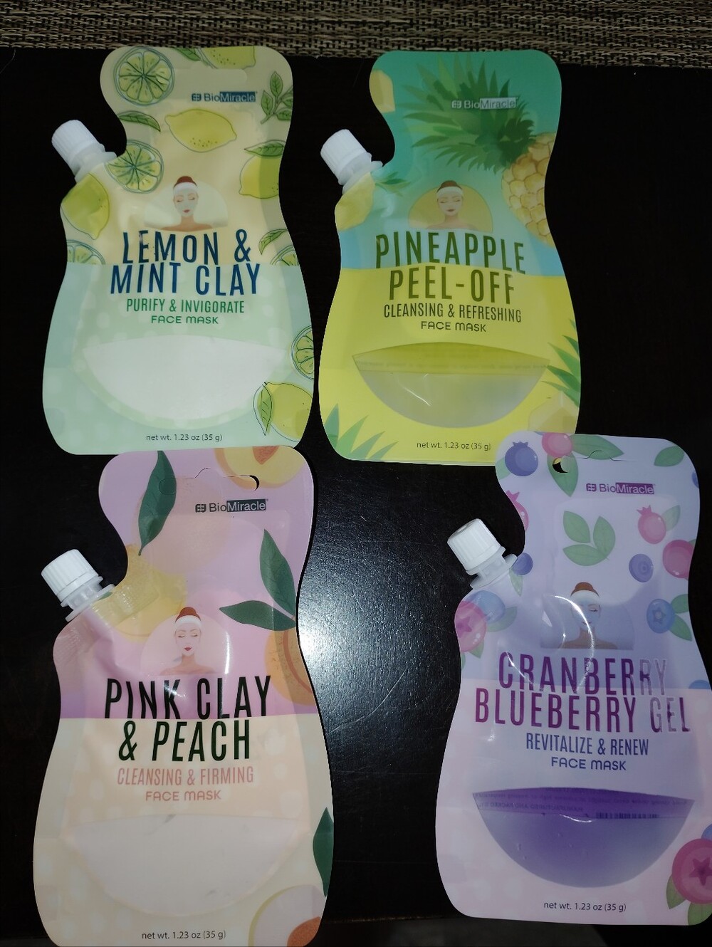 Bio miracle jelly face mask set Lemon and mint clay purifying and invigorating